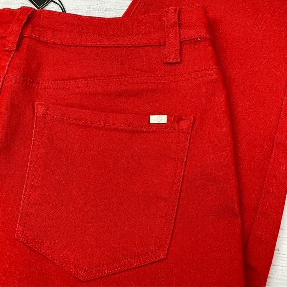 DG2 by Diane Gilman crop jeans, Bright Red, 10Tall - Picture 5 of 7